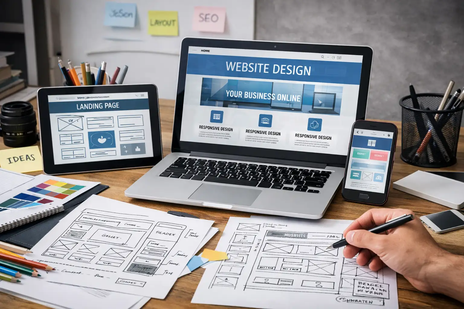 Interfaz de una plataforma web profesional